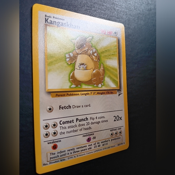 Kangaskhan Pokemon Card - Base Set 2 - 26/130 Rare Non-Holo - Picture 4 of 9